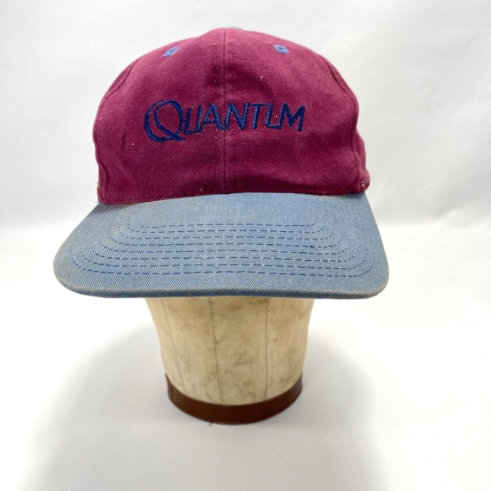 Womens Quantum Energy Series Maroon Red Cap Hat Gray Brim Outdoor Work Chore